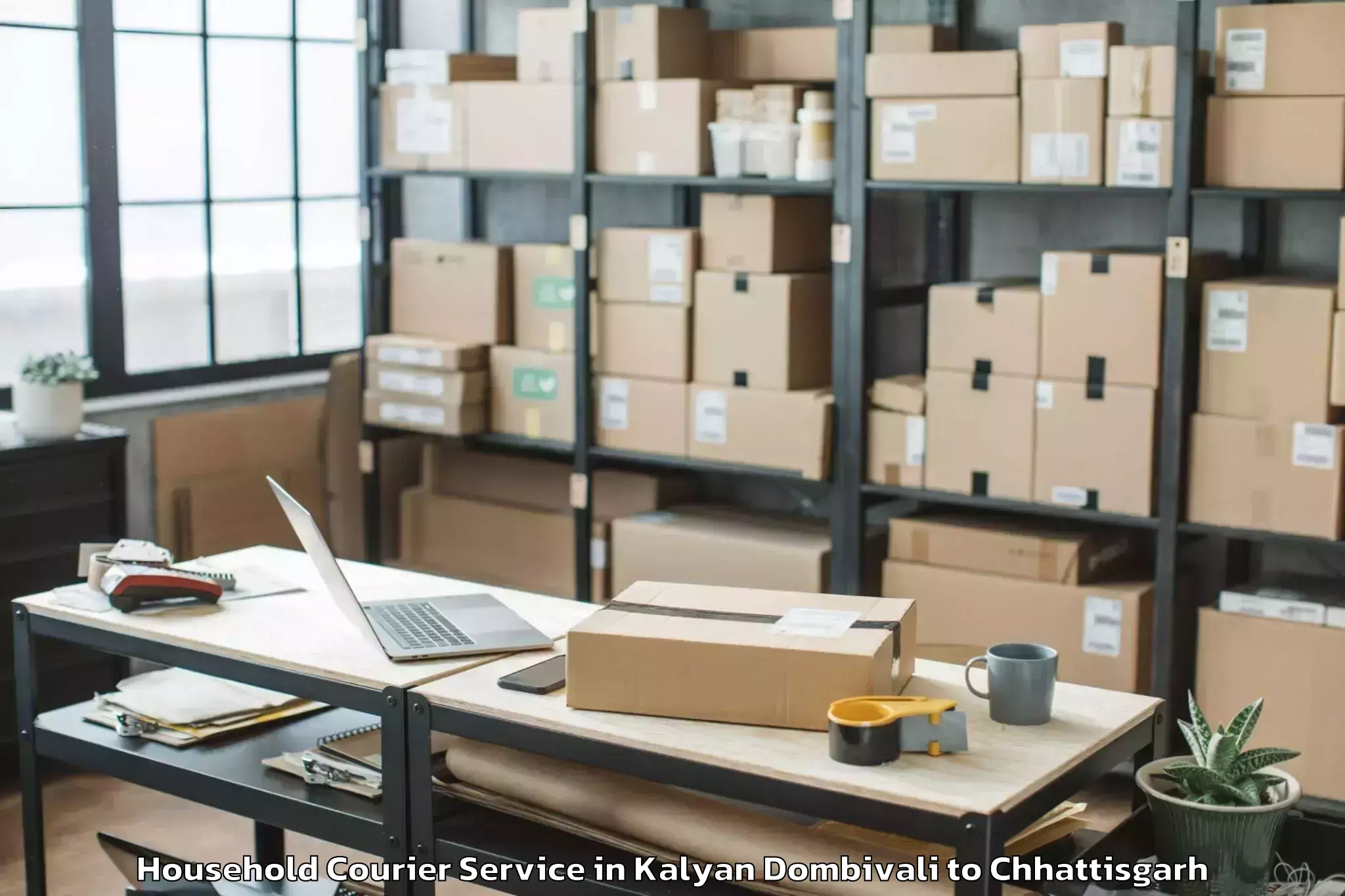 Quality Kalyan Dombivali to Bhalai Household Courier